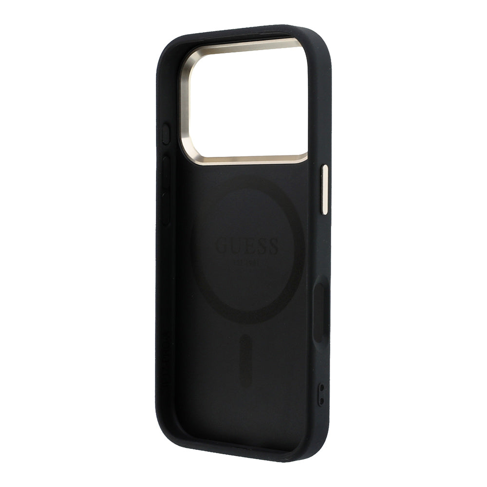 iPhone 17 Pro Kılıf Guess Orijinal Lisanslı M-safe Şarj Özellikli Small 4G Classic Logolu Kılıf
