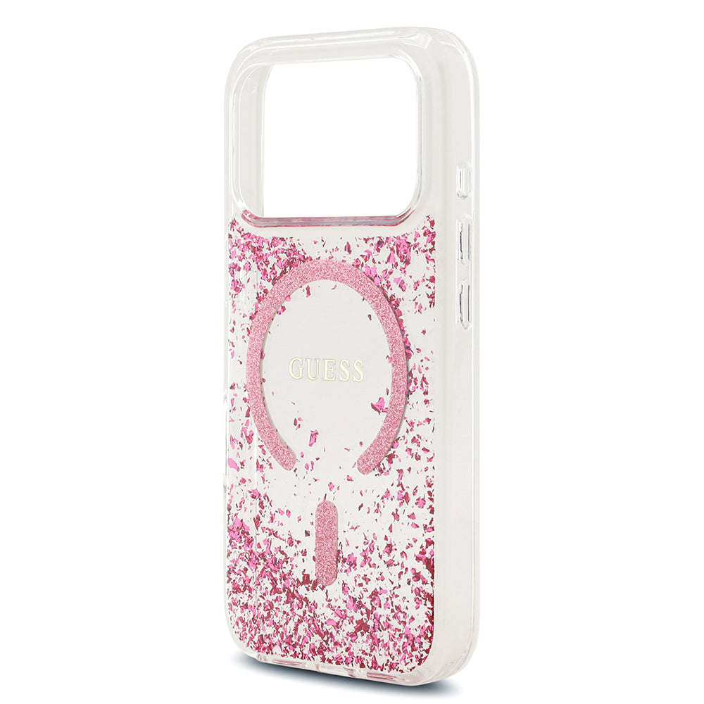 iPhone 17 Pro Kılıf Guess Orijinal Lisanslı M-safe Şarj Özellikli Transparan Resin Bottom Kılıf