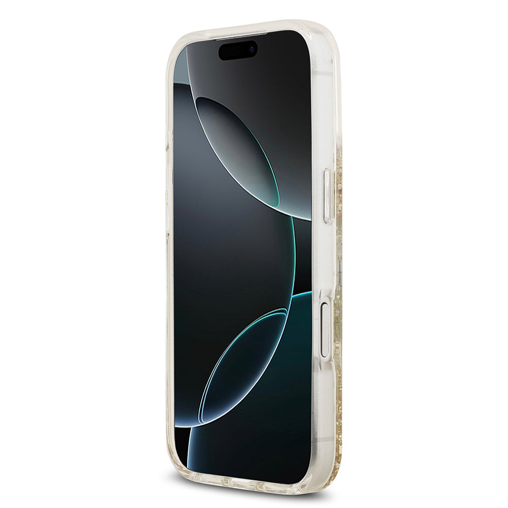 iPhone 17 Pro Kılıf Guess Orijinal Lisanslı M-safe Şarj Özellikli Transparan Resin Bottom Kılıf