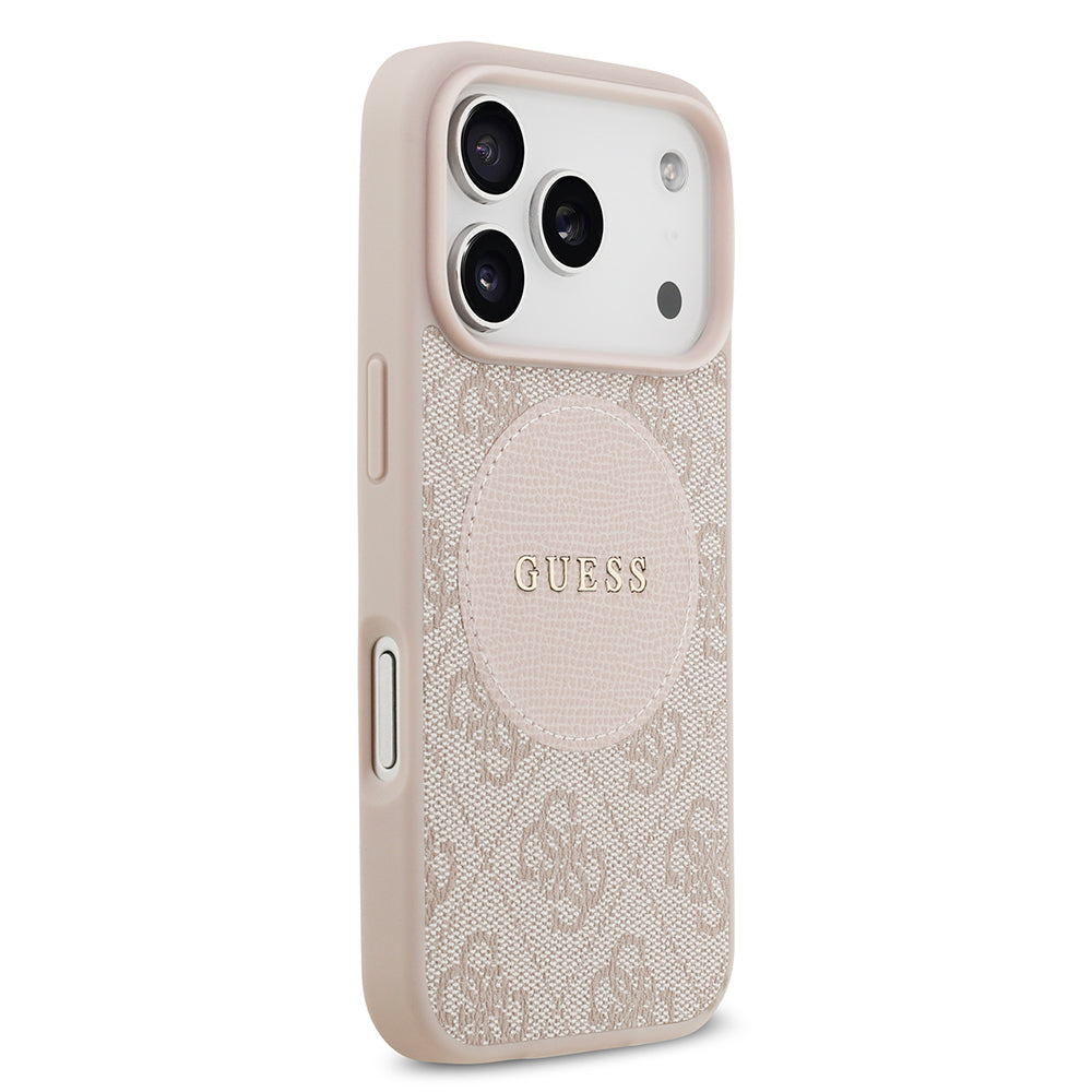 iPhone 17 Pro Kılıf Guess Orijinal Lisanslı M-safe Şarj Özellikli Yazı Logolu Circle Classic Kılıf