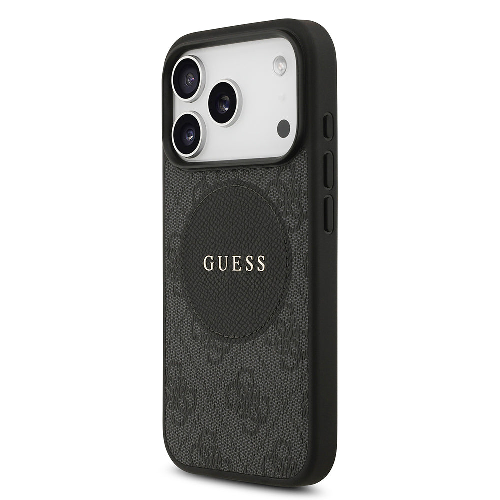 iPhone 17 Pro Kılıf Guess Orijinal Lisanslı M-safe Şarj Özellikli Yazı Logolu Circle Classic Kılıf