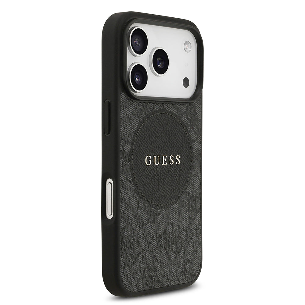 iPhone 17 Pro Kılıf Guess Orijinal Lisanslı M-safe Şarj Özellikli Yazı Logolu Circle Classic Kılıf