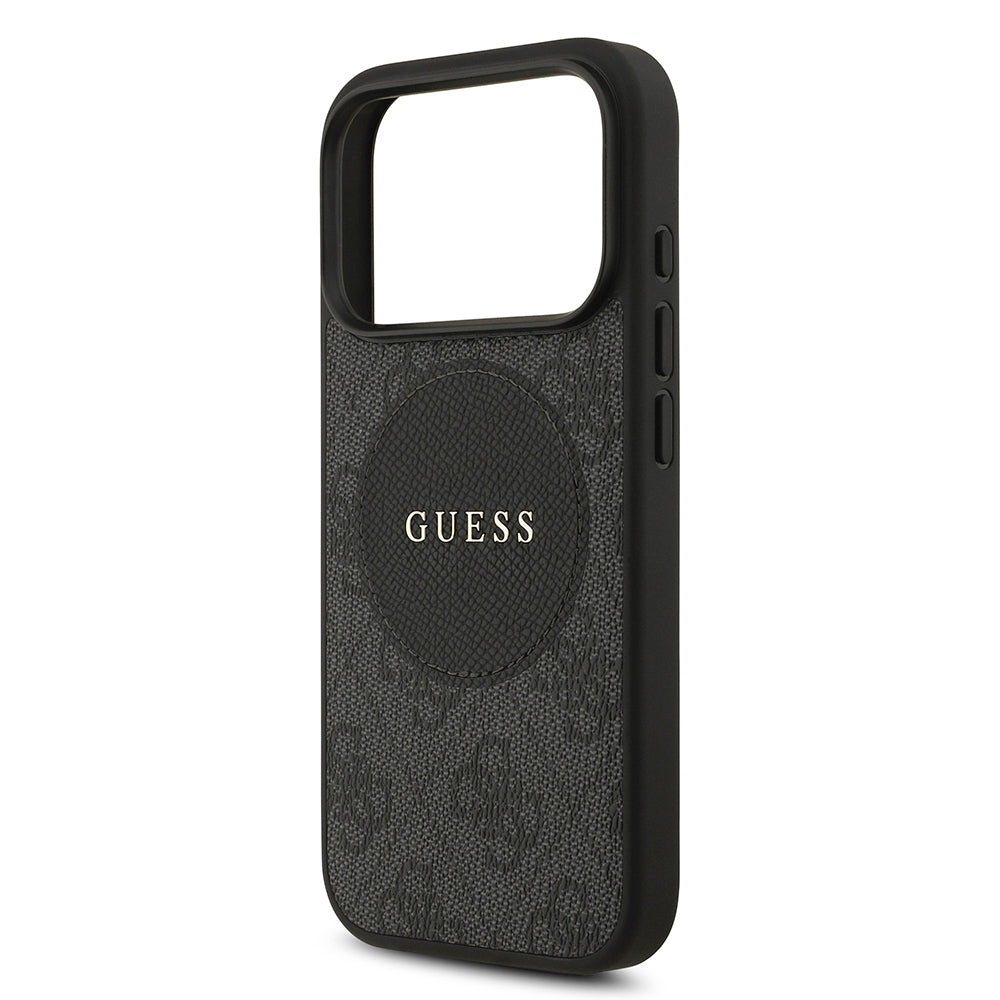 iPhone 17 Pro Kılıf Guess Orijinal Lisanslı M-safe Şarj Özellikli Yazı Logolu Circle Classic Kılıf