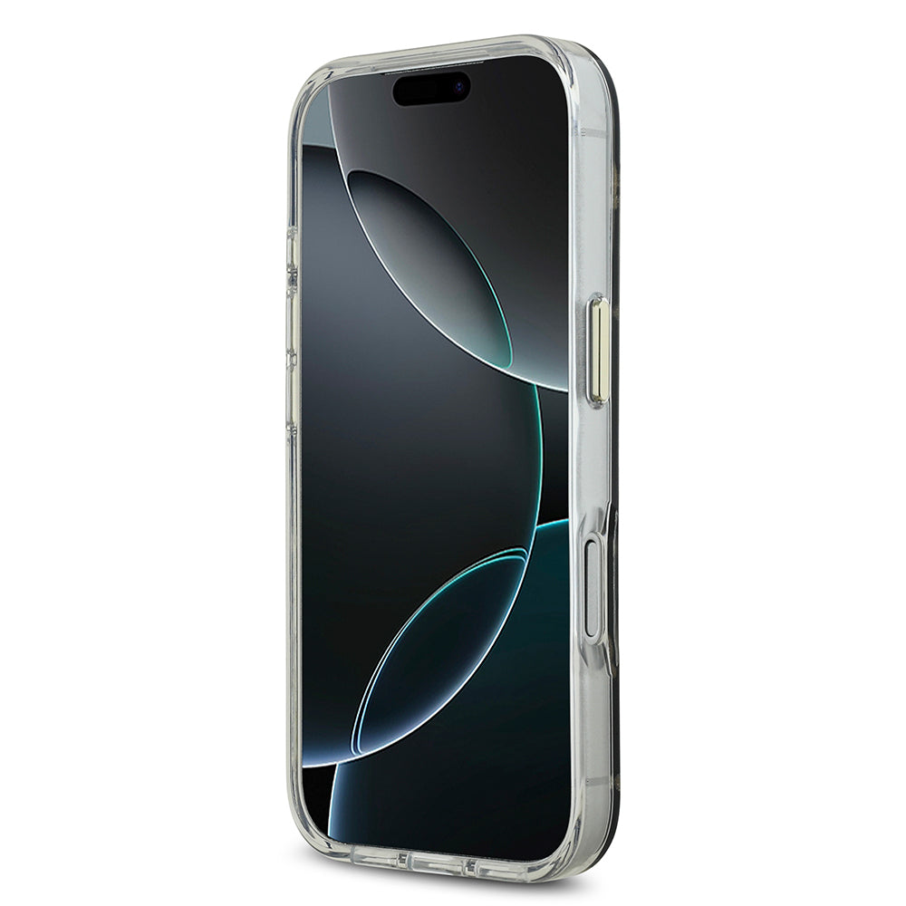 iPhone 17 Pro Kılıf Guess Orijinal Lisanslı Metal Kamera Çerçeveli Simli Aynalı Kılıf