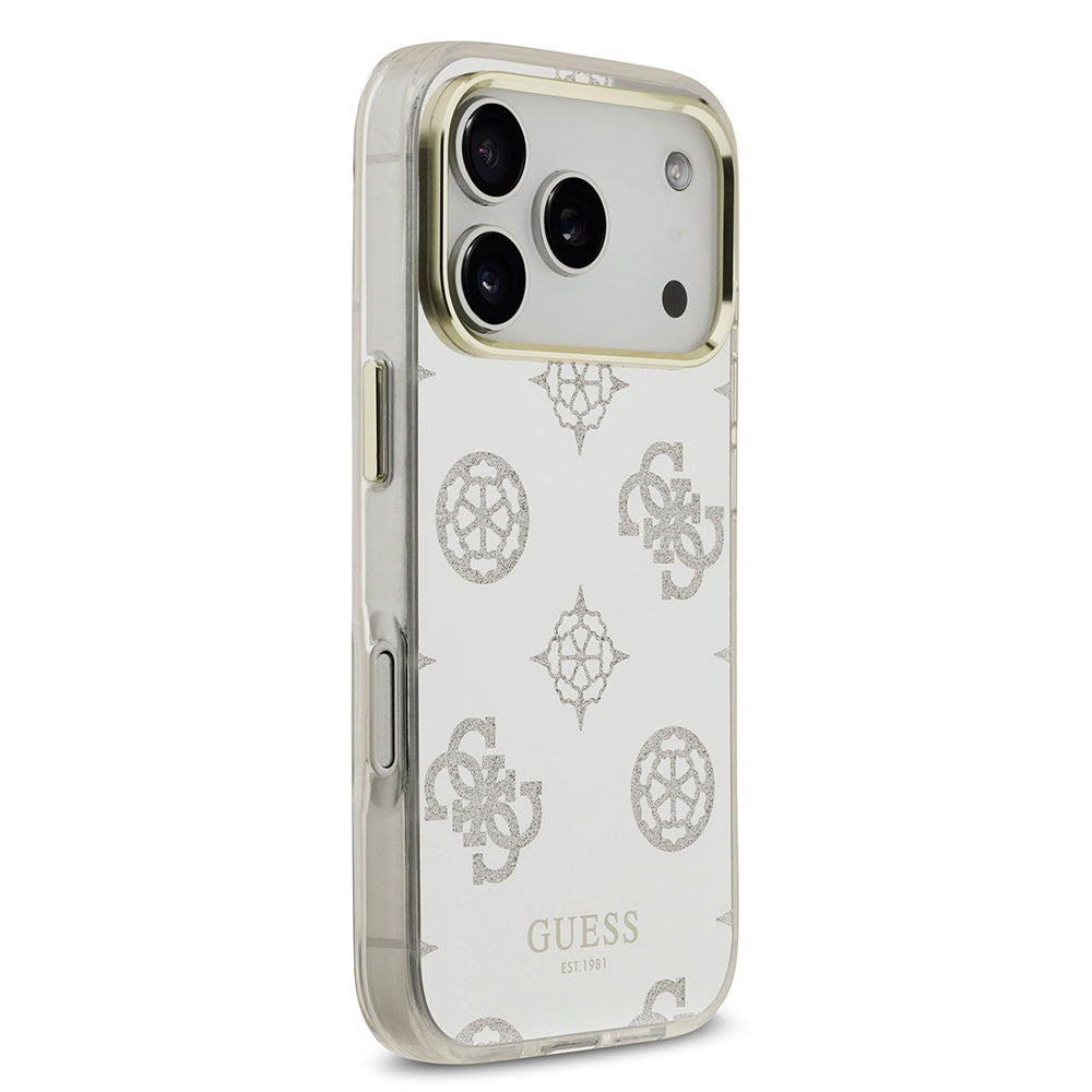 iPhone 17 Pro Kılıf Guess Orijinal Lisanslı Metal Kamera Çerçeveli Simli Aynalı Kılıf