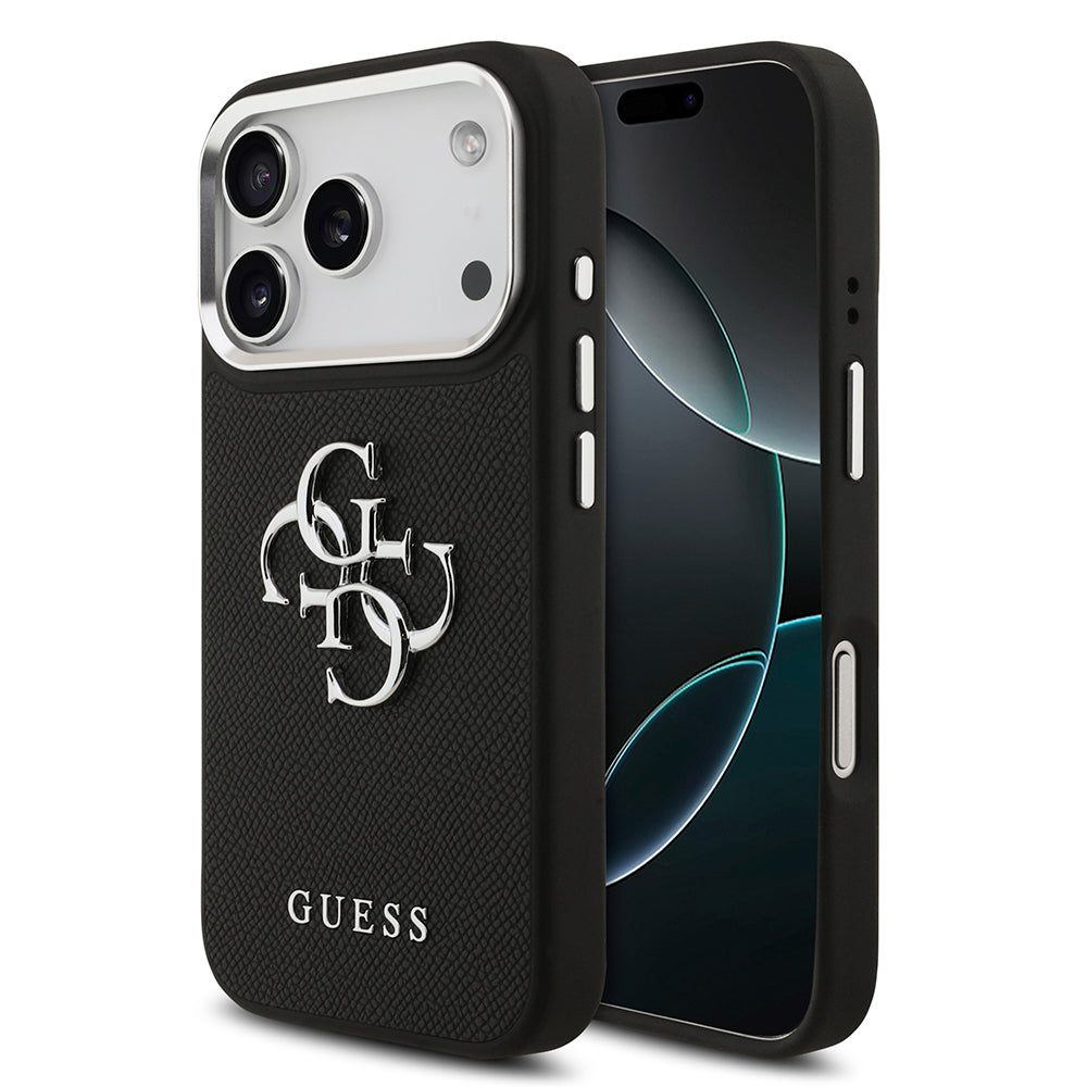 iPhone 17 Pro Kılıf Guess Orijinal Lisanslı PU Deri 4G Büyük Metal Logo Dizaynlı Kılıf