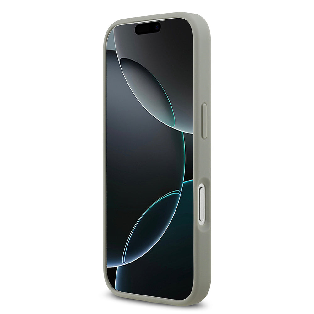 iPhone 17 Pro Kılıf Guess Orijinal Lisanslı Taşlı Arka Yüzey Üçgen Logolu Kılıf