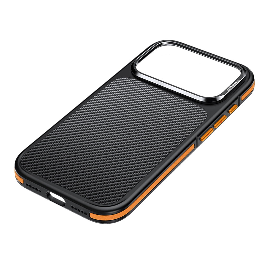 iPhone 17 Pro Kılıf Karbon Fiber Görünümlü Wlons Marin Kılıf