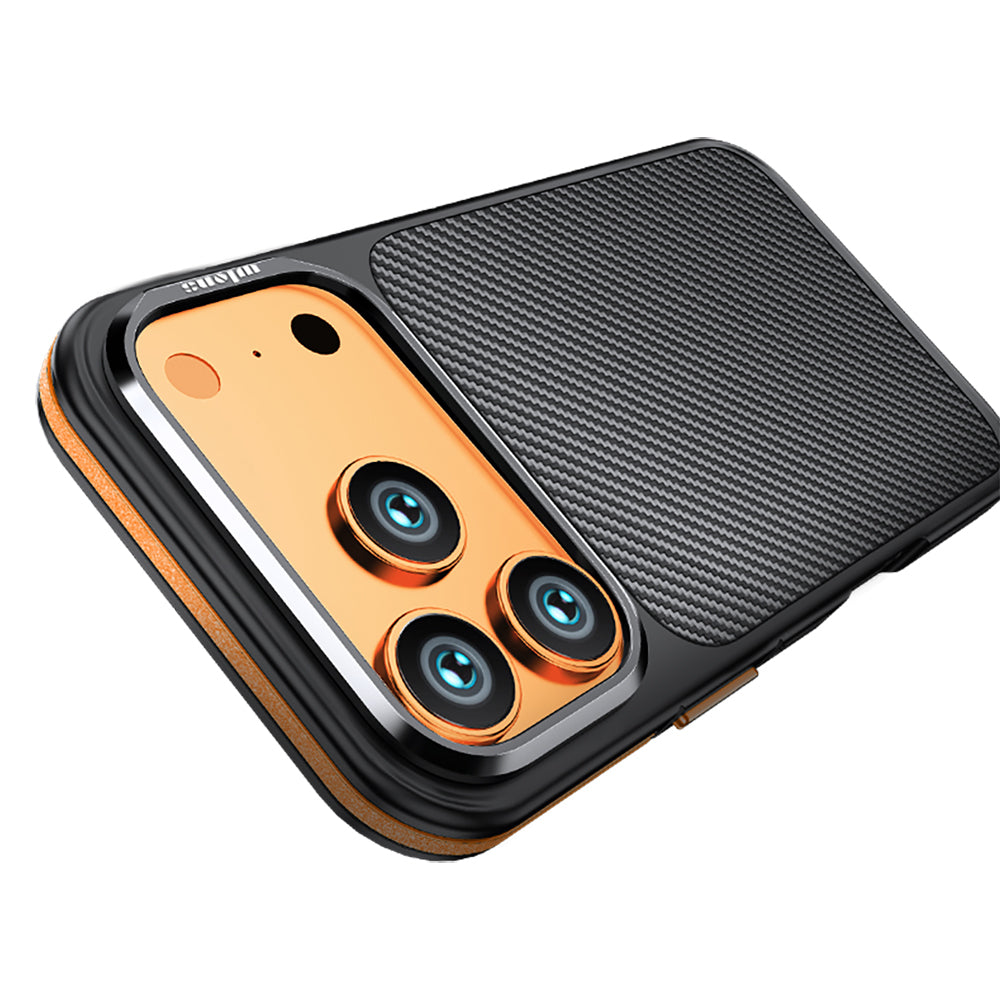 iPhone 17 Pro Kılıf Karbon Fiber Görünümlü Wlons Marin Kılıf