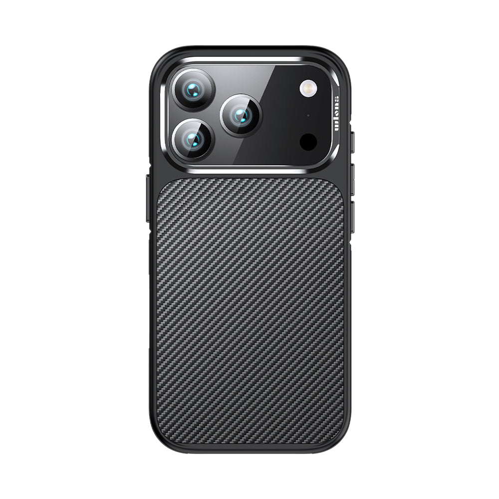 iPhone 17 Pro Kılıf Karbon Fiber Görünümlü Wlons Marin Kılıf