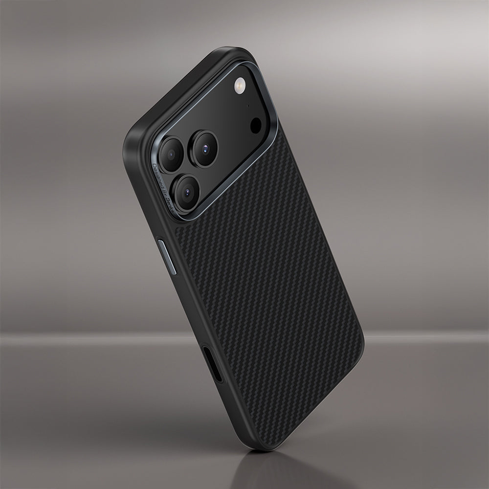 iPhone 17 Pro Kılıf Karbon Fiber M-safe Şarj Özellikli Benks Hybrid ArmorPro 600D Kevlar Kılıf
