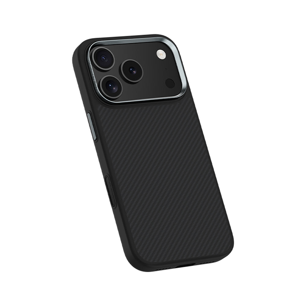 iPhone 17 Pro Kılıf Karbon Fiber M-safe Şarj Özellikli Benks Hybrid ArmorPro 600D Kevlar Kılıf