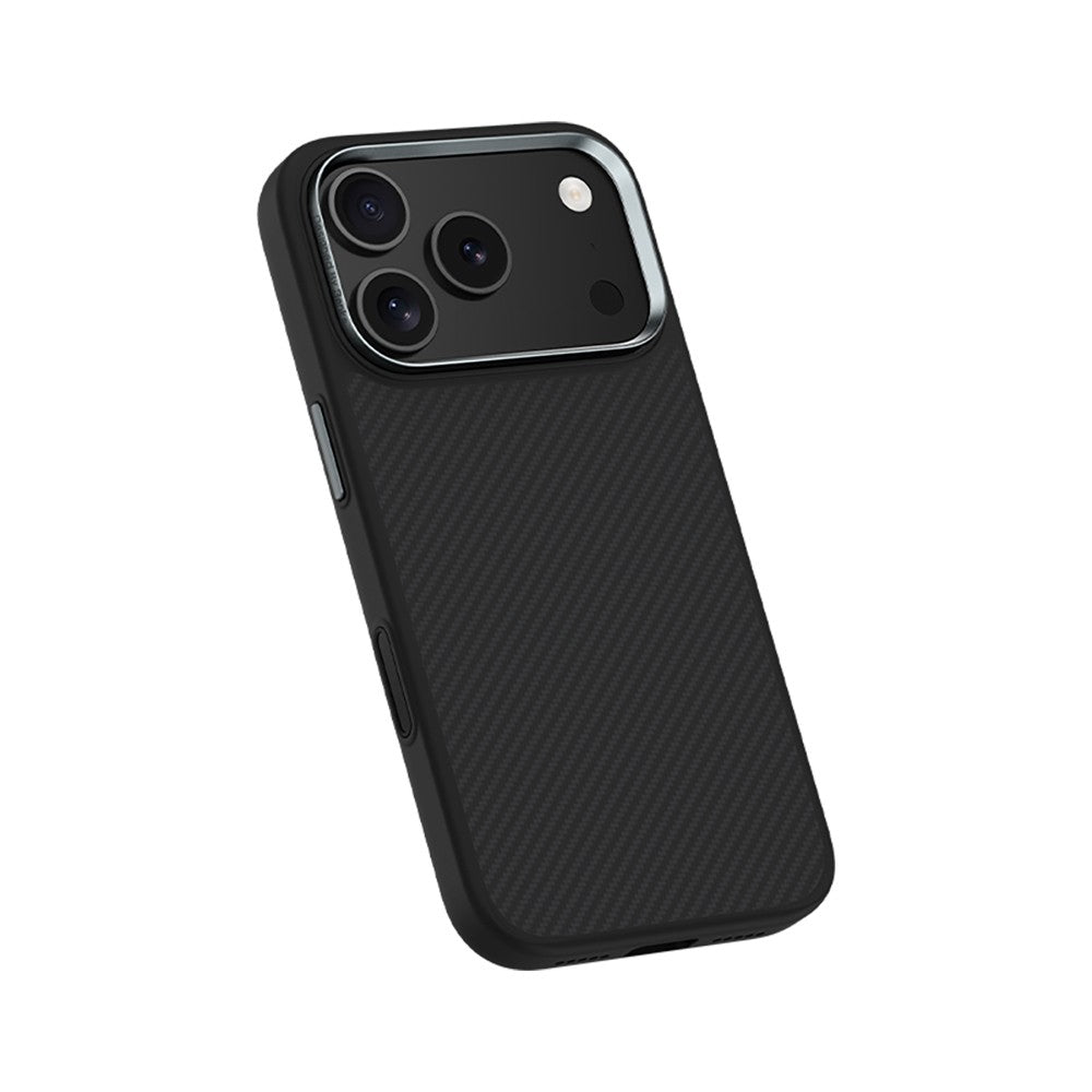 iPhone 17 Pro Kılıf Karbon Fiber M-safe Şarj Özellikli Benks Hybrid ArmorPro 600D Kevlar Kılıf