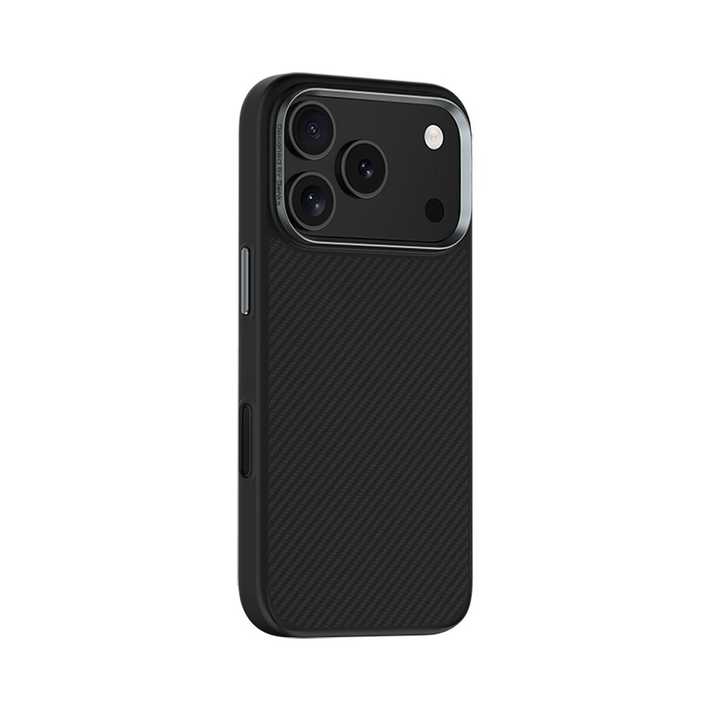 iPhone 17 Pro Kılıf Karbon Fiber M-safe Şarj Özellikli Benks Hybrid ArmorPro 600D Kevlar Kılıf