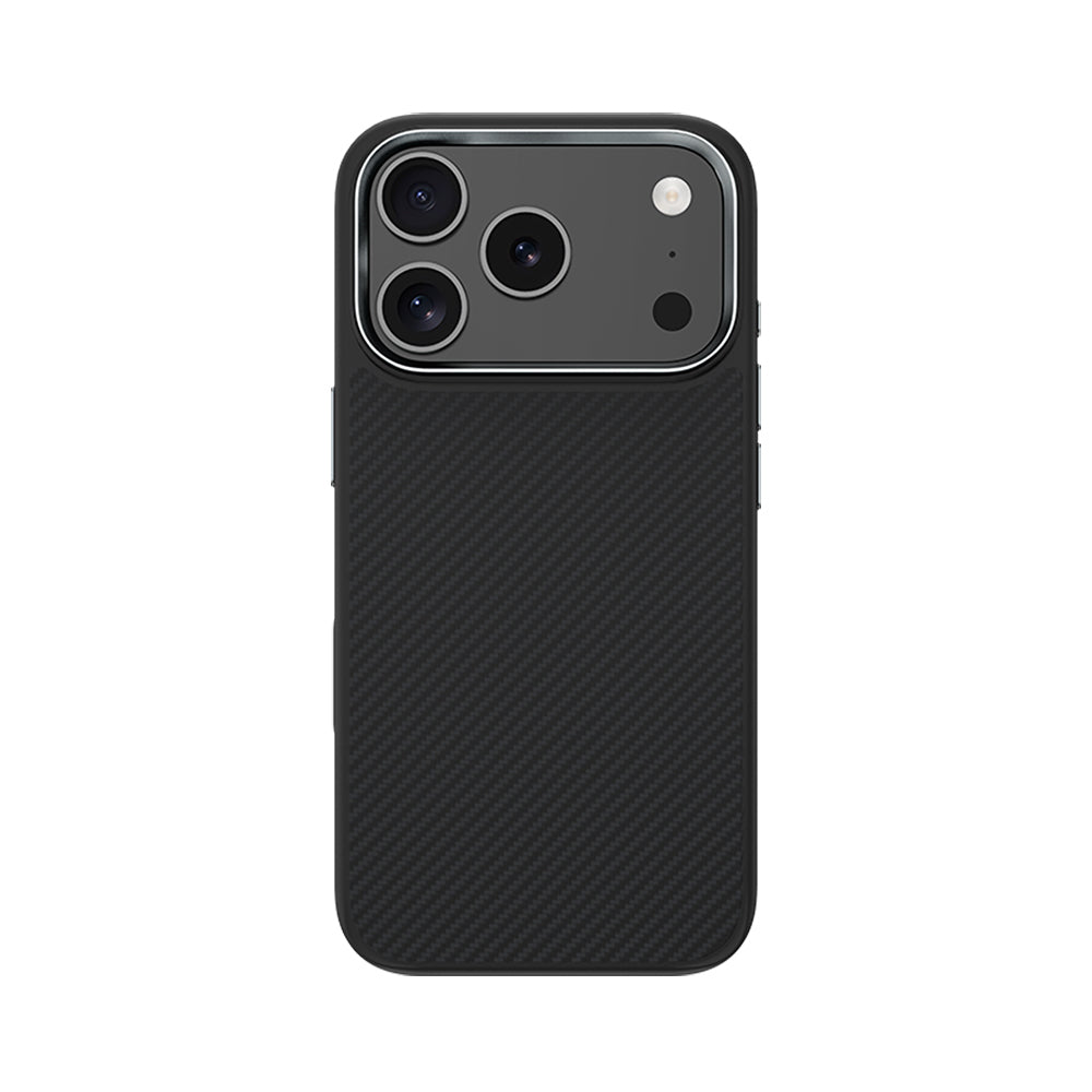 iPhone 17 Pro Kılıf Karbon Fiber M-safe Şarj Özellikli Benks Hybrid ArmorPro 600D Kevlar Kılıf