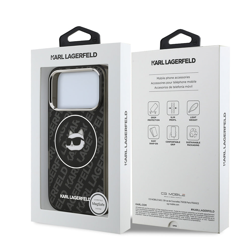 iPhone 17 Pro Kılıf Karl Lagerfeld Orijinal Lisanslı IML Baskılı Choupette Heads Kılıf