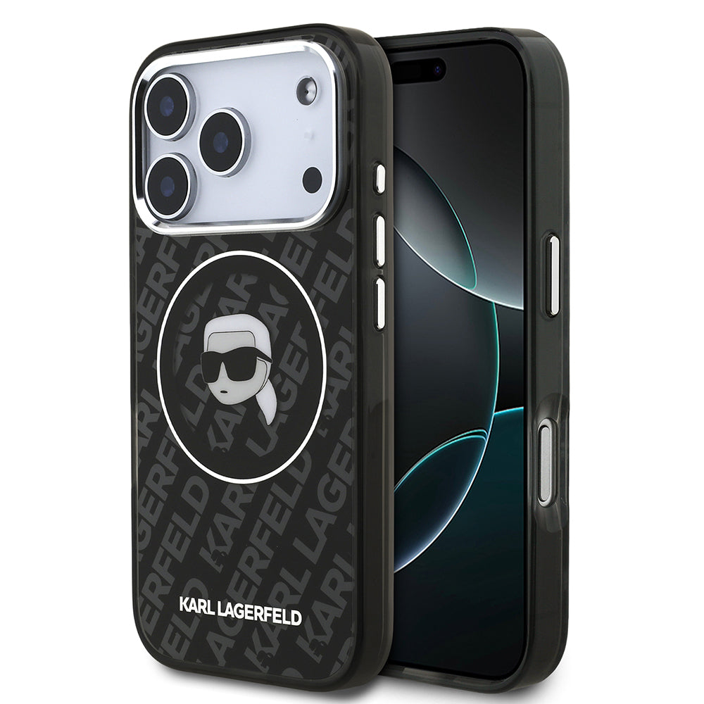 iPhone 17 Pro Kılıf Karl Lagerfeld Orijinal Lisanslı IML Baskılı KL Heads Kılıf