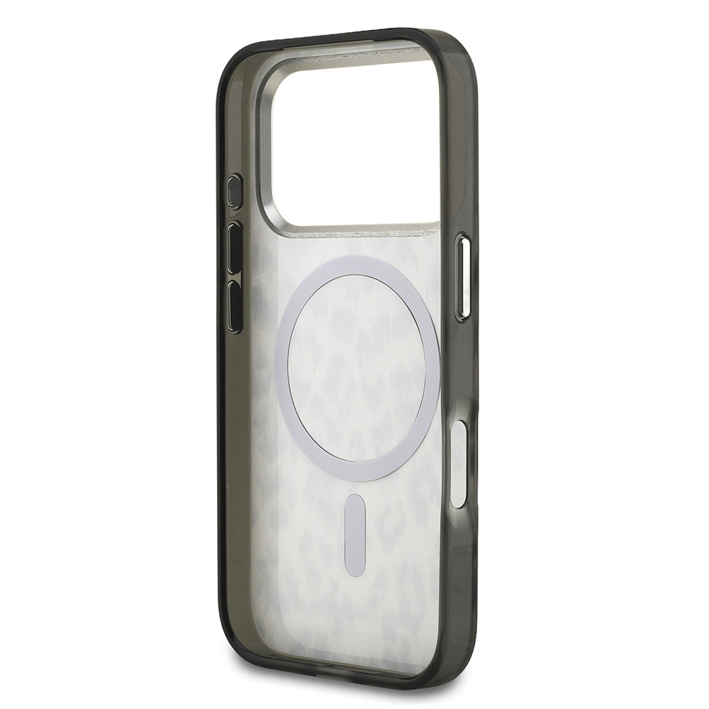 iPhone 17 Pro Kılıf Karl Lagerfeld Orijinal Lisanslı M-safe Şarj Özellikli IML Leopar Baskılı Kılıf