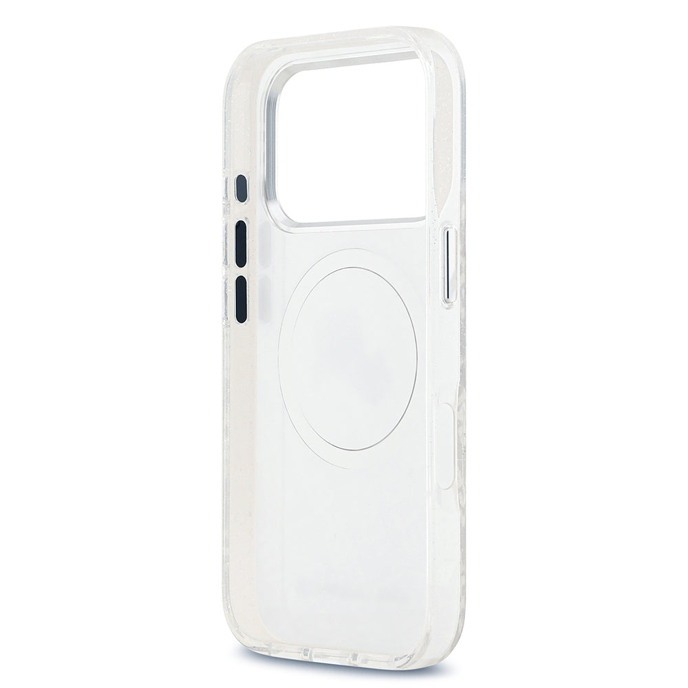 iPhone 17 Pro Kılıf Karl Lagerfeld Orijinal Lisanslı Parlayan Simli Karl & Choupette Heads Kılıf