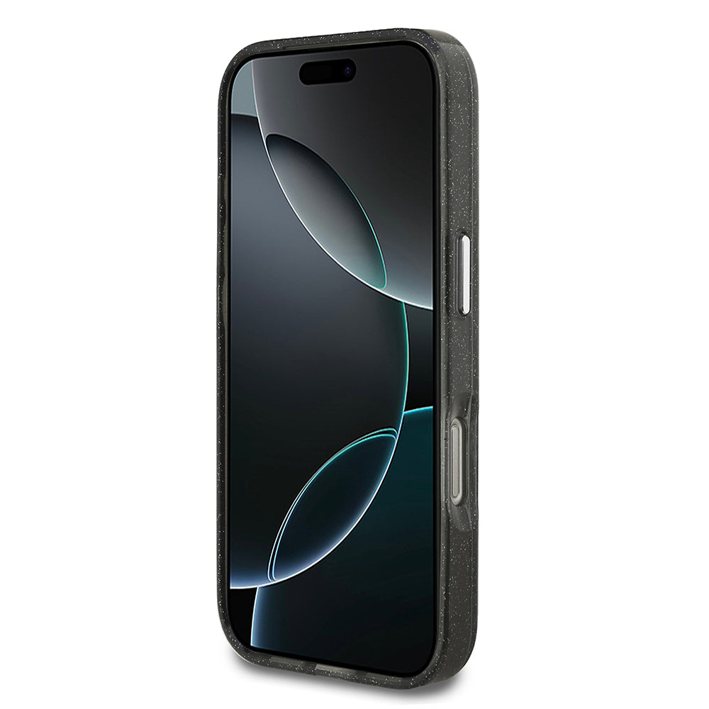 iPhone 17 Pro Kılıf Karl Lagerfeld Orijinal Lisanslı Parlayan Simli Karl & Choupette Heads Kılıf