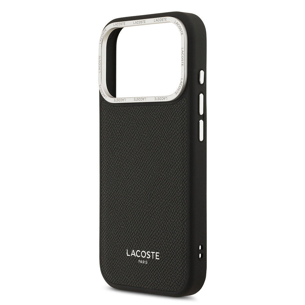 iPhone 17 Pro Kılıf Lacoste Orijinal Lisanslı M-safe Şarj Özellikli Champs Elysees PU Deri Tasarımlı Kılıf