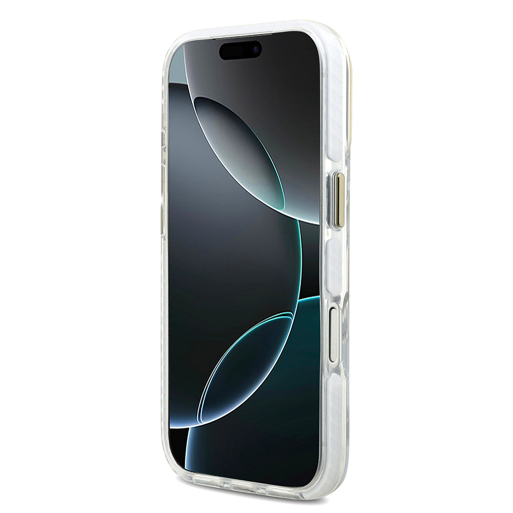 iPhone 17 Pro Kılıf Lacoste Orijinal Lisanslı M-safe Şarj Özellikli Gold Timsah Logolu Buzlu Kılıf