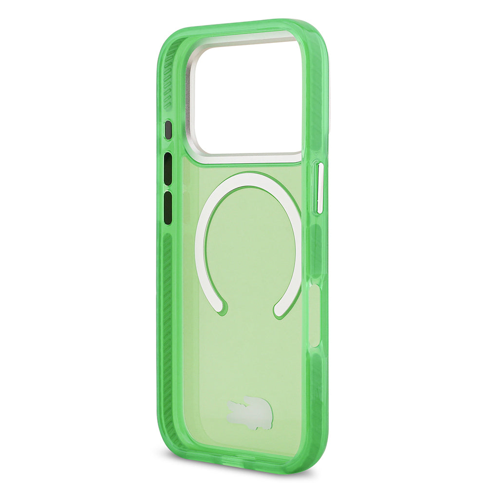 iPhone 17 Pro Kılıf Lacoste Orijinal Lisanslı M-safe Şarj Özellikli İkonik Timsah Logolu Buzlu Kılıf