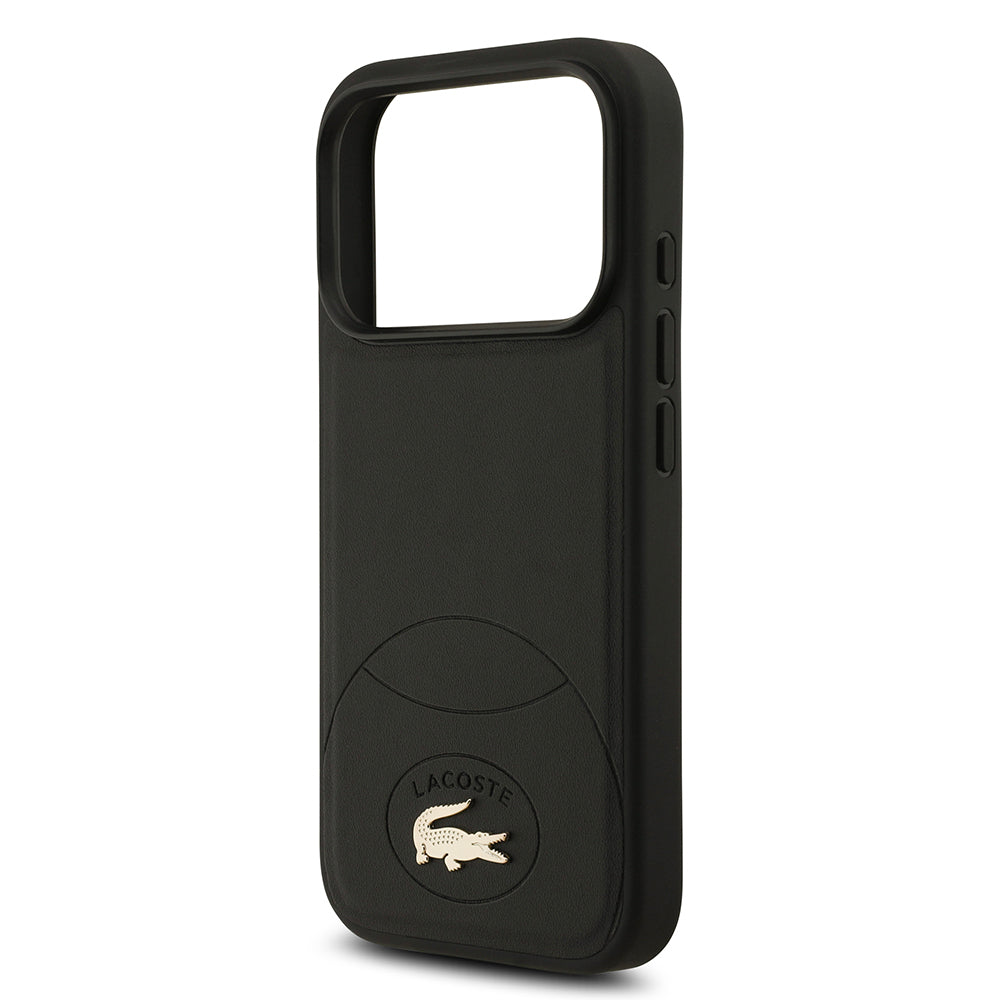 iPhone 17 Pro Kılıf Lacoste Orijinal Lisanslı M-safe Şarj Özellikli PU Deri Tasarımlı Metal Logolu Kılıf