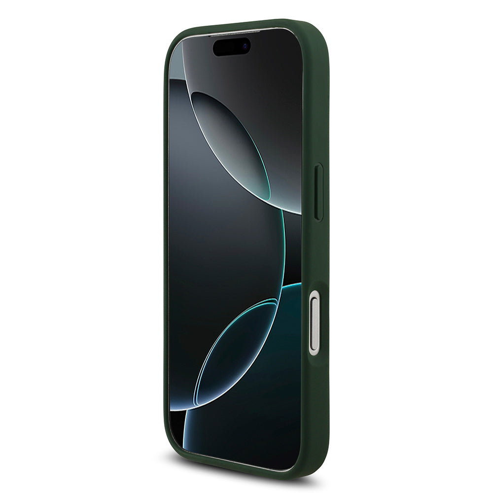 iPhone 17 Pro Kılıf Lacoste Orijinal Lisanslı M-safe Şarj Özellikli PU Deri Tasarımlı Metal Logolu Kılıf