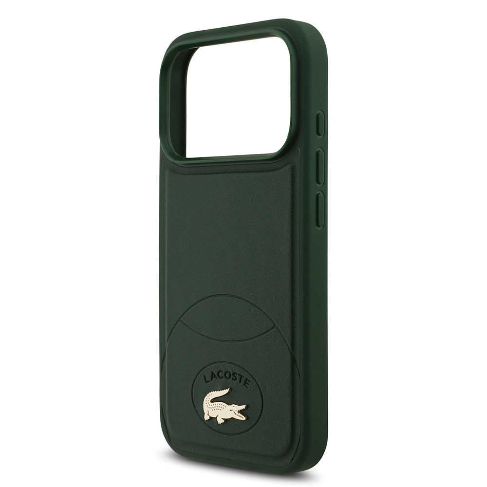iPhone 17 Pro Kılıf Lacoste Orijinal Lisanslı M-safe Şarj Özellikli PU Deri Tasarımlı Metal Logolu Kılıf