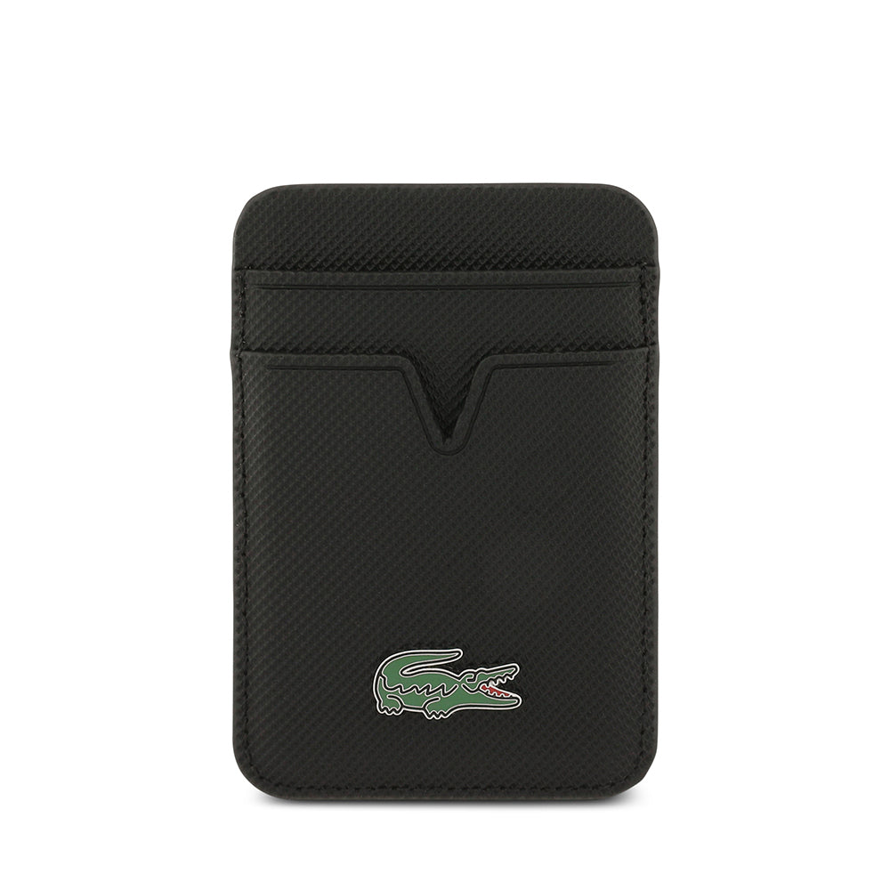 iPhone 17 Pro Kılıf Lacoste Orijinal Lisanslı M-safe Şarj Özellikli PU Pike Desenli Metal Logolu Kartlıklı Kılıf