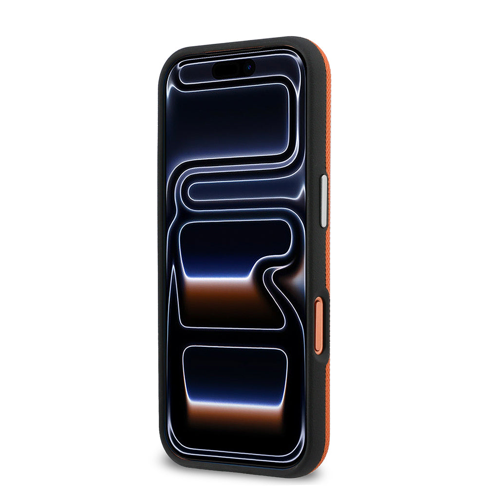 iPhone 17 Pro Kılıf Lacoste Orijinal Lisanslı M-Safe Şarj Özellikli PVC Yarı Pike Desenli Arka Yüzey İkonik Timsah Dokuma Logolu Kılıf