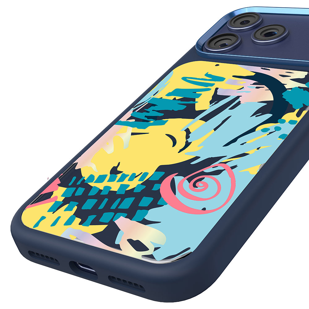 iPhone 17 Pro Kılıf M-safe Şarj Özellikli 3D Baskılı Tasarım Mutural Graffiti Serisi Kılıf