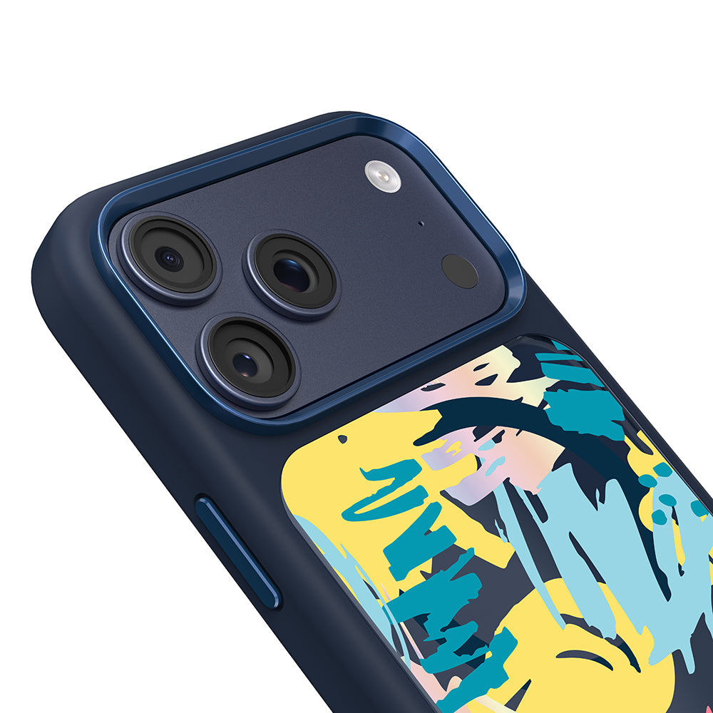 iPhone 17 Pro Kılıf M-safe Şarj Özellikli 3D Baskılı Tasarım Mutural Graffiti Serisi Kılıf