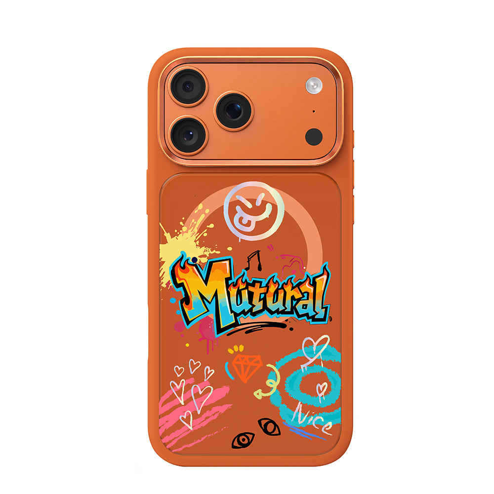 iPhone 17 Pro Kılıf M-safe Şarj Özellikli 3D Baskılı Tasarım Mutural Graffiti Serisi Kılıf