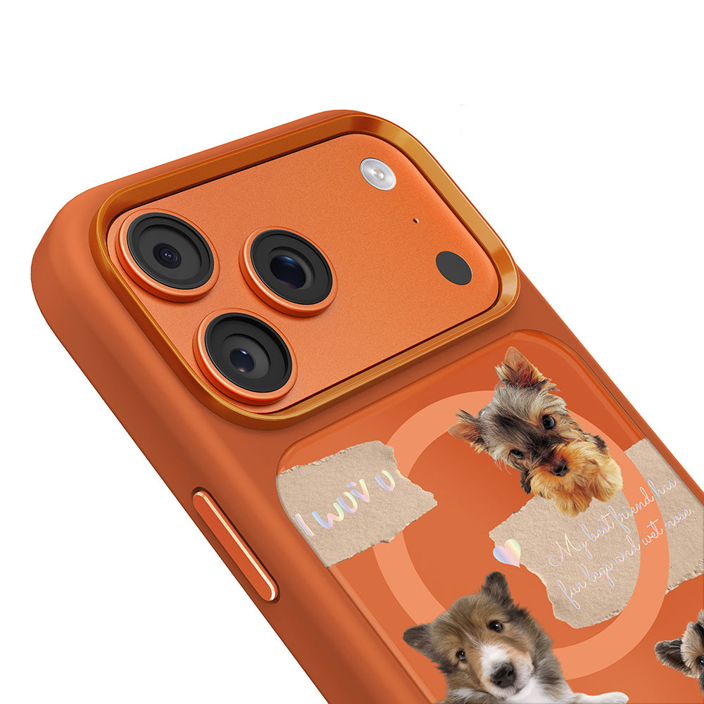 iPhone 17 Pro Kılıf M-safe Şarj Özellikli 3D Baskılı Tasarım Mutural The Dog Serisi Kılıf