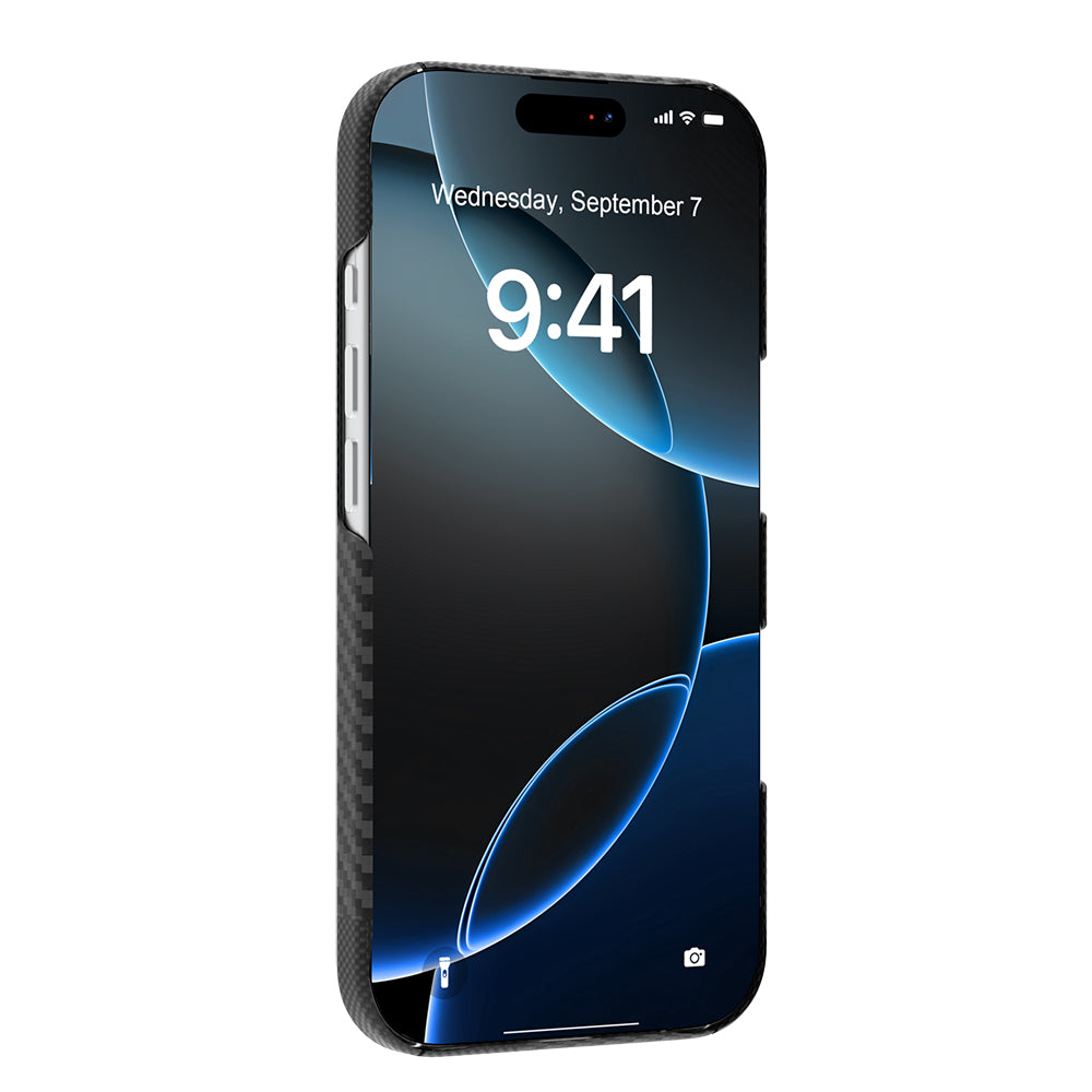 iPhone 17 Pro Kılıf M-safe Şarj Özellikli 600D Metal Kamera Çerçeveli Raptic Aramid Karbon Fiber Geotik Serisi Kılıf