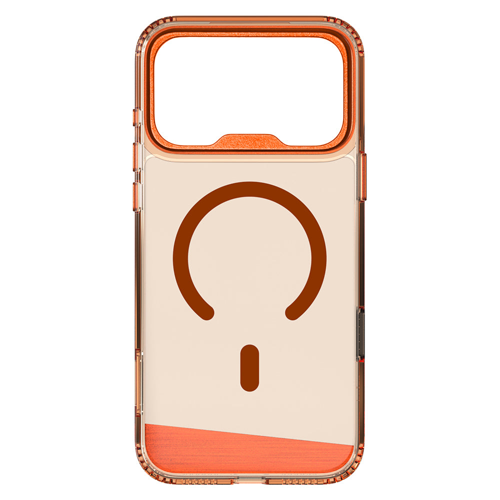 iPhone 17 Pro Kılıf M-safe Şarj Özellikli Airbag Tasarımlı O-Ring Şeffaf Kajsa Trans Alüminyum Shield Serisi Kılıf