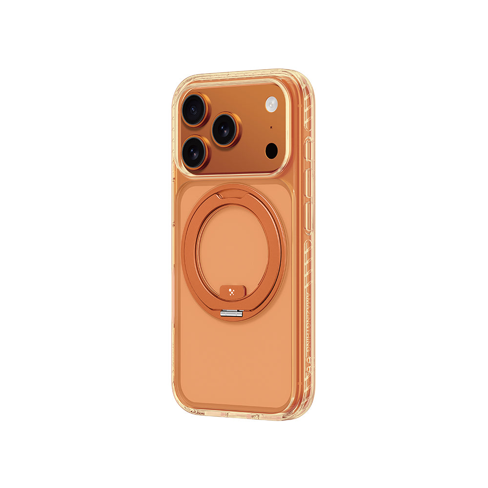 iPhone 17 Pro Kılıf M-Safe Şarj Özellikli Airbag Tasarımlı Standlı AmazingThing Titan Pro MagSpin Kılıf