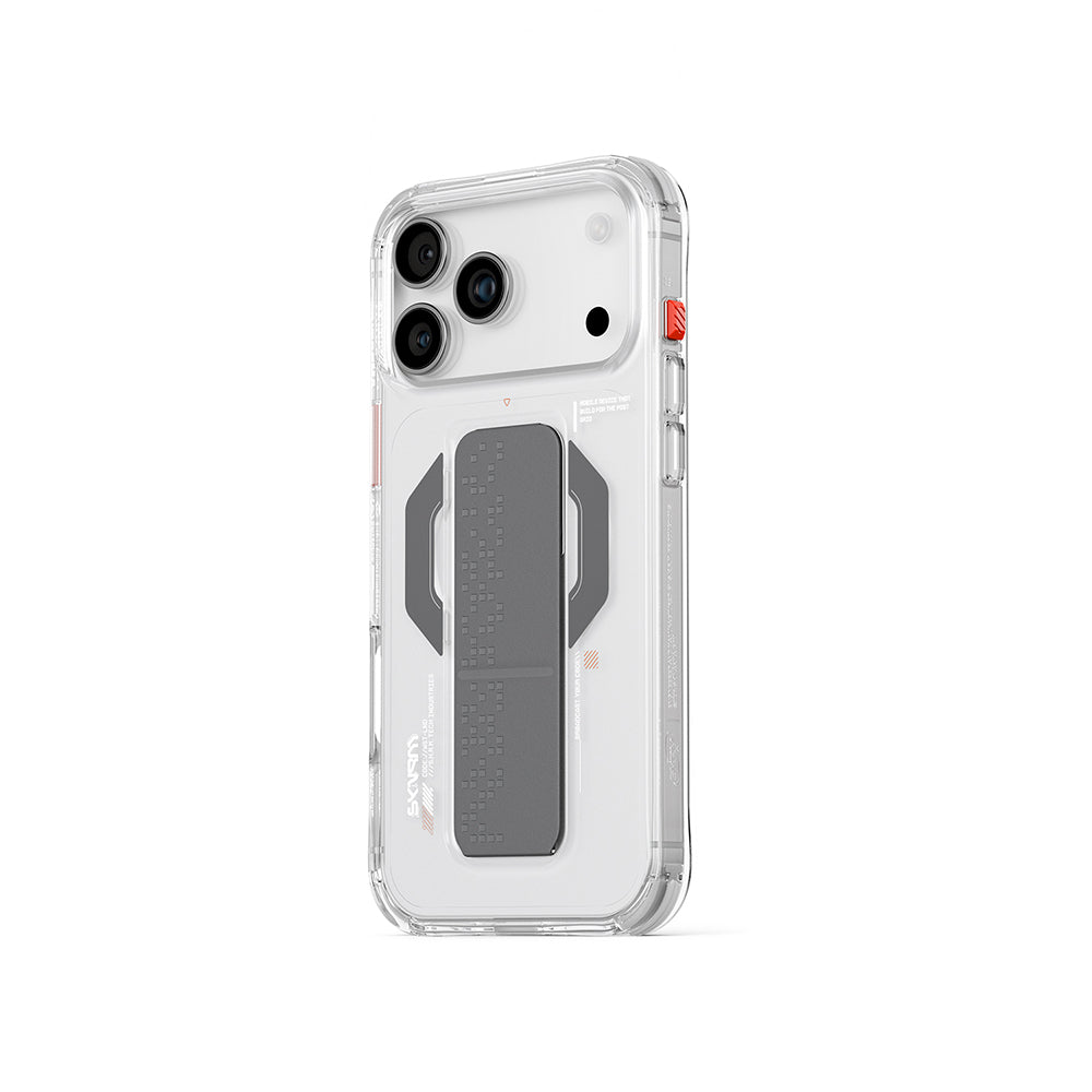 iPhone 17 Pro Kılıf M-Safe Şarj Özellikli Airbag Tasarımlı Standlı Skinarma Haxa Kılıf