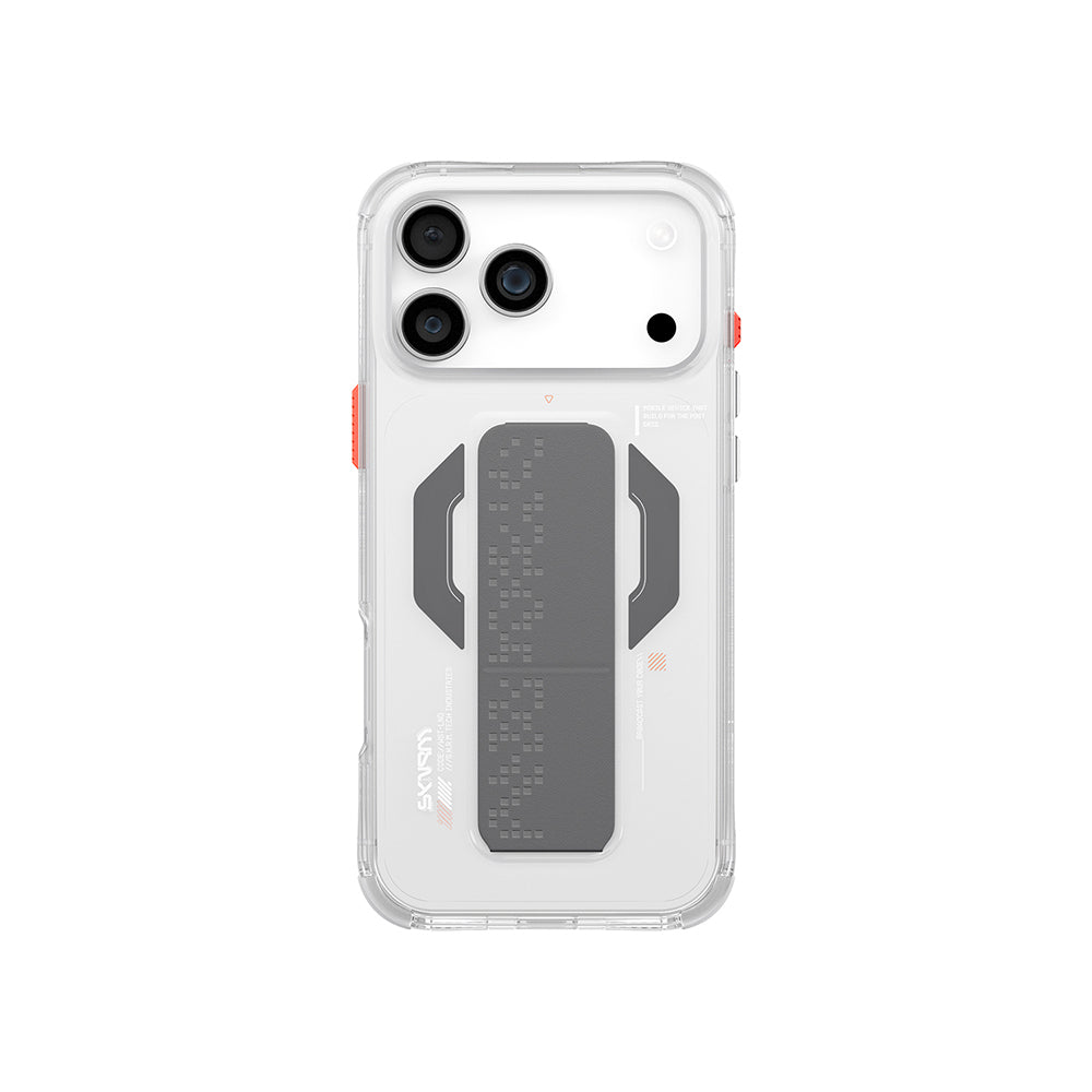 iPhone 17 Pro Kılıf M-Safe Şarj Özellikli Airbag Tasarımlı Standlı Skinarma Haxa Kılıf