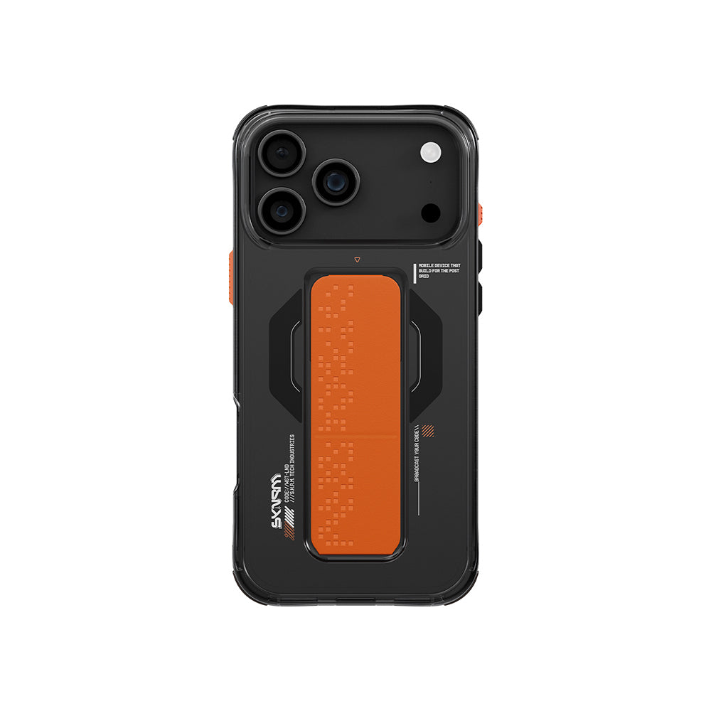 iPhone 17 Pro Kılıf M-Safe Şarj Özellikli Airbag Tasarımlı Standlı Skinarma Haxa Kılıf