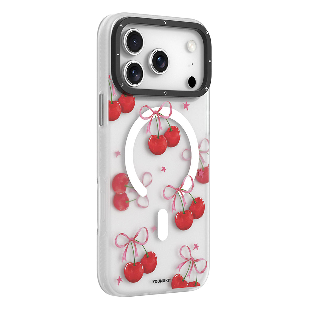 iPhone 17 Pro Kılıf M-Safe Şarj Özellikli Airbagli Çift Katmanlı Youngkit Sweathart Serisi Kılıf