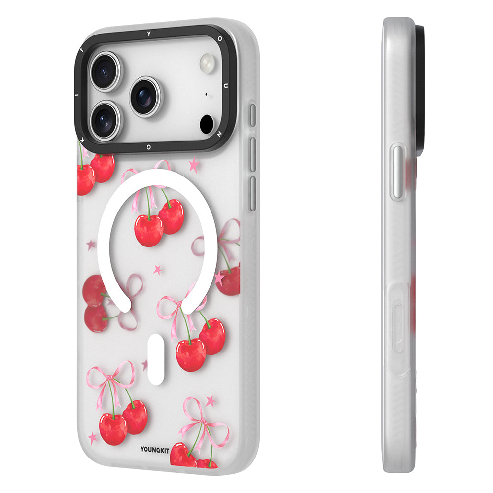 iPhone 17 Pro Kılıf M-Safe Şarj Özellikli Airbagli Çift Katmanlı Youngkit Sweathart Serisi Kılıf