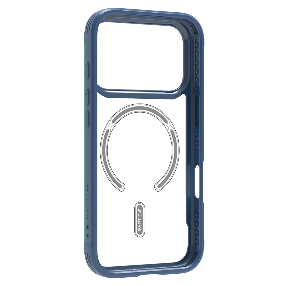 iPhone 17 Pro Kılıf M-safe Şarj Özellikli Airbagli Raptic Shield Serisi Şeffaf Arka Yüzey Kılıf