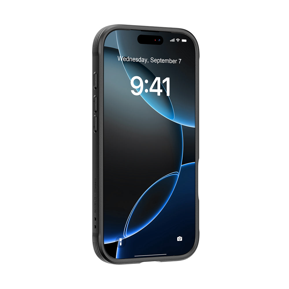 iPhone 17 Pro Kılıf M-safe Şarj Özellikli Airbagli Raptic Shield Serisi Şeffaf Arka Yüzey Kılıf