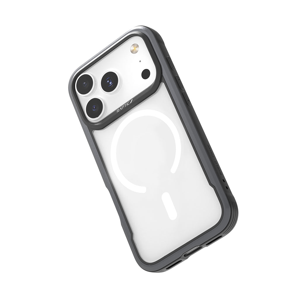 iPhone 17 Pro Kılıf M-safe Şarj Özellikli Airbagli Raptic Shield Serisi Şeffaf Arka Yüzey Kılıf