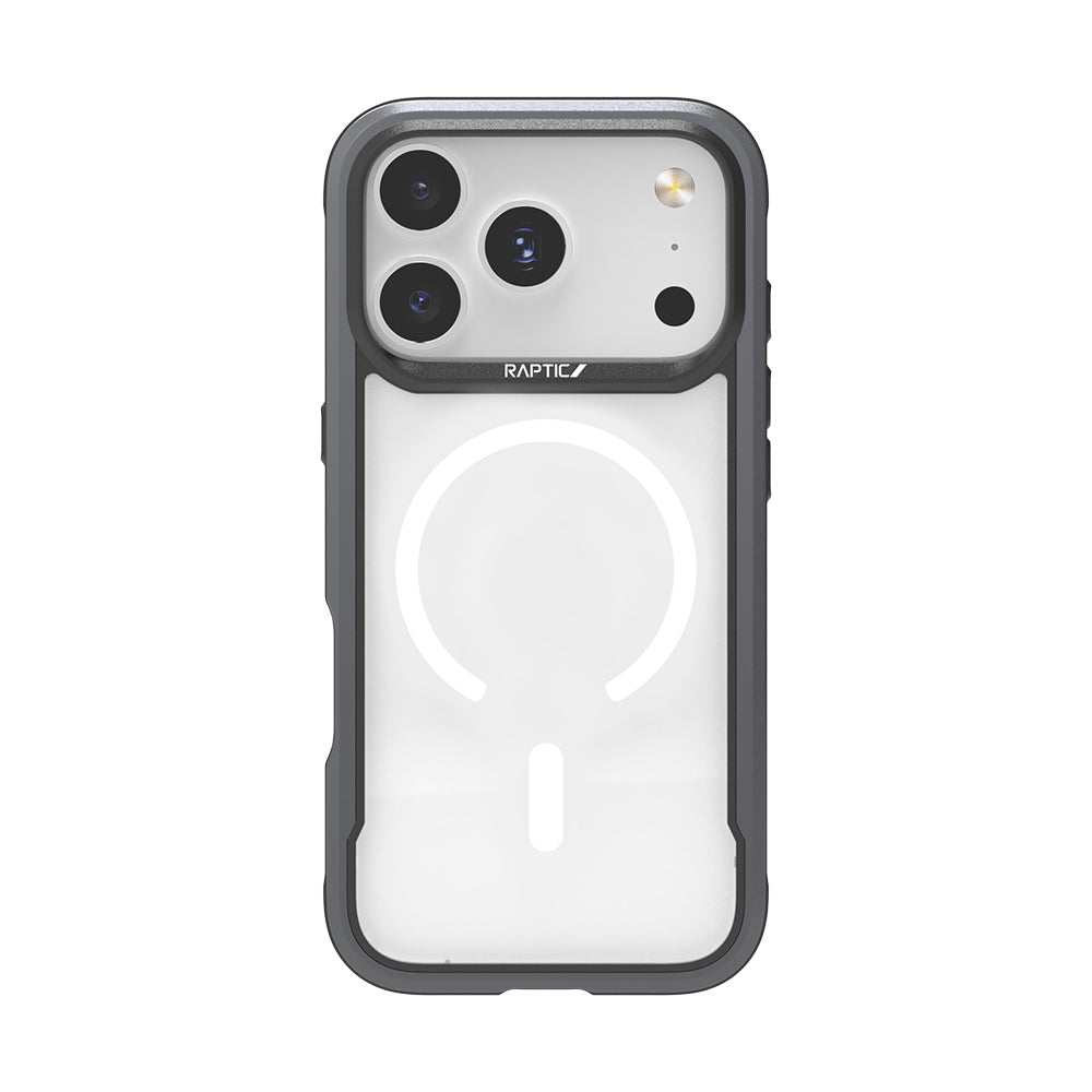 iPhone 17 Pro Kılıf M-safe Şarj Özellikli Airbagli Raptic Shield Serisi Şeffaf Arka Yüzey Kılıf