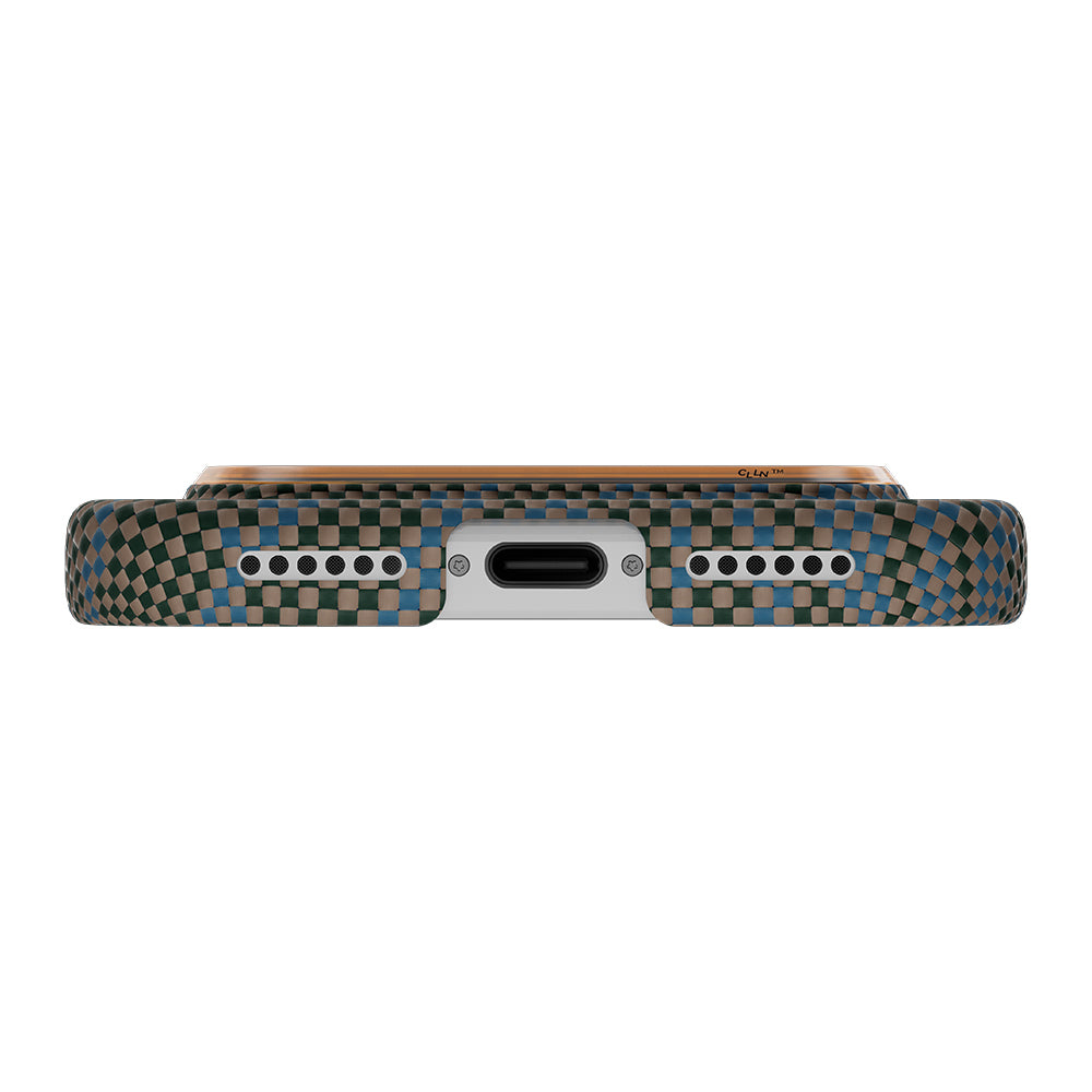 iPhone 17 Pro Kılıf M-safe Şarj Özellikli Aramid Karbon Fiber Pitaka Breath of Veins Serisi Kılıf