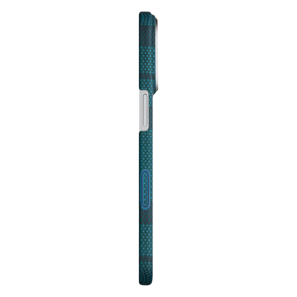 iPhone 17 Pro Kılıf M-safe Şarj Özellikli Aramid Karbon Fiber Pitaka Flora in Grid Serisi Kılıf